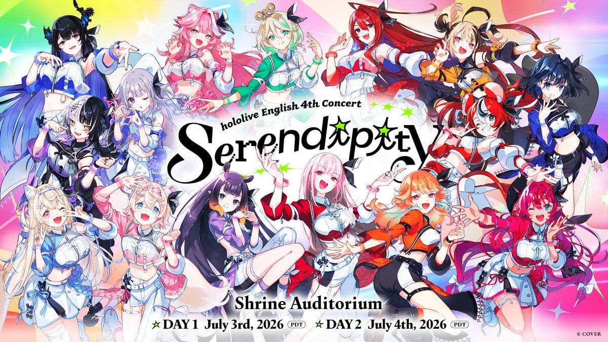 Promotional poster for hololive EN's fourth concert, Serendipity